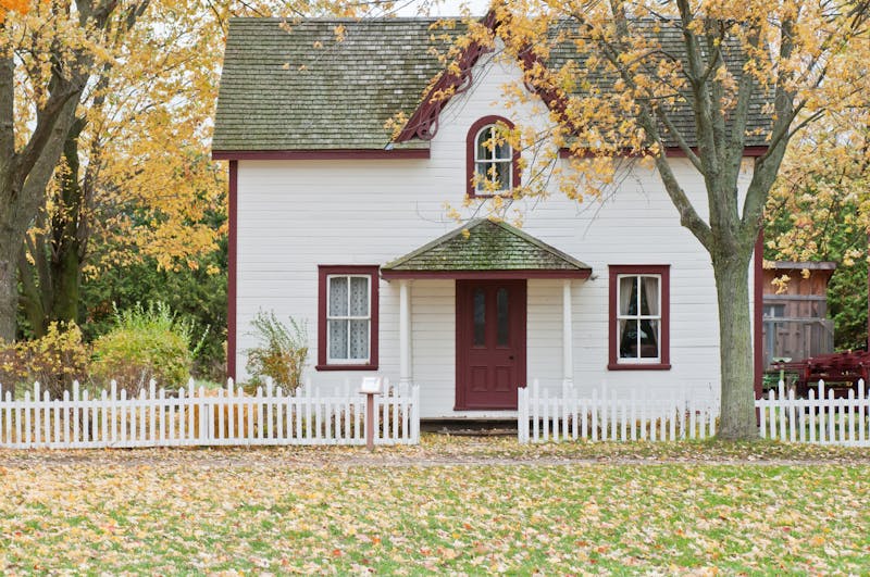 A Midwest single-family home in autumn